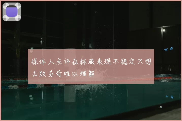 媒体人点评森林狼表现不稳定只想击败芬奇难以理解